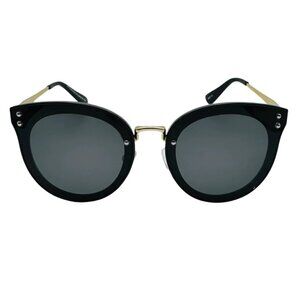 7020 | Black Rimless Lens Cateye Sunglasses